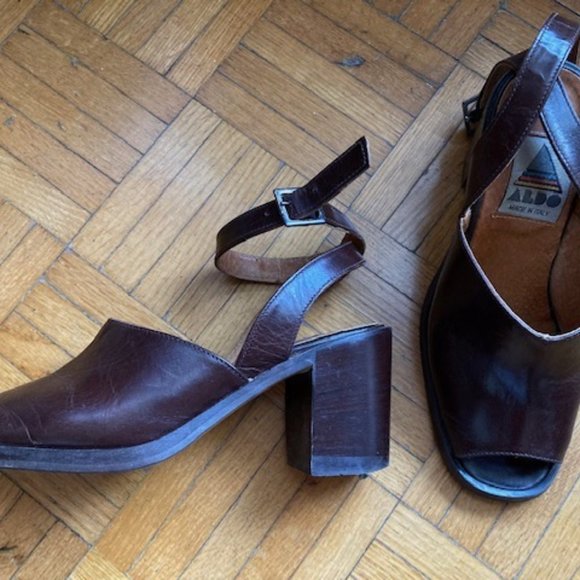Vtg Aldo Brown Heeled Sandals in Size 36 - Picture 5 of 6